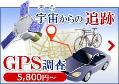 宇宙からの追跡 GPS調査5,800円〜